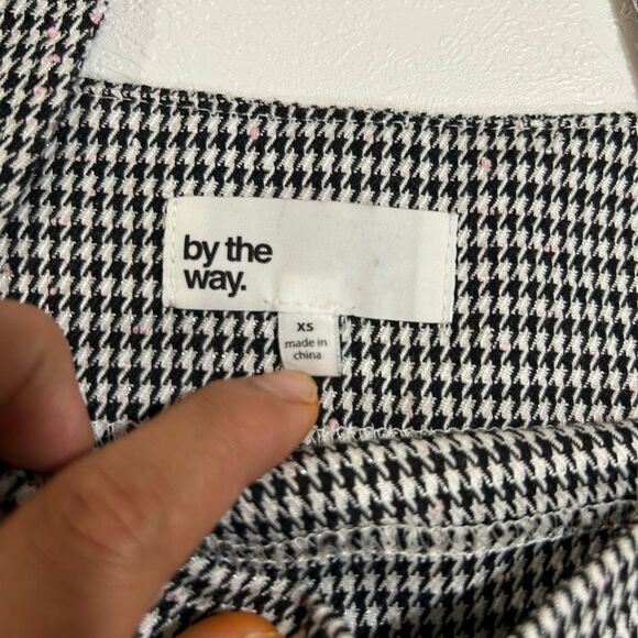By The Way Houndstooth Crop Top Black White Size XS - Picture 3 of 5